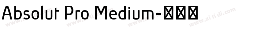 Absolut Pro Medium字体转换